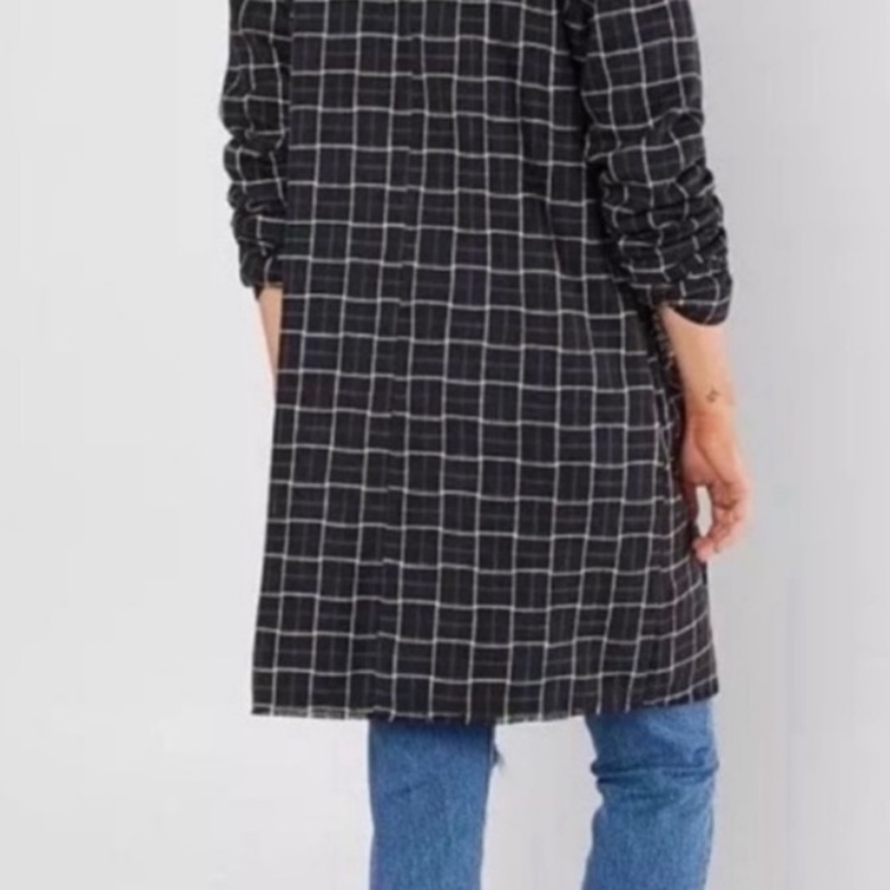 Gimmicks Black Plaid Flannel Duster size L - Picture 11 of 11